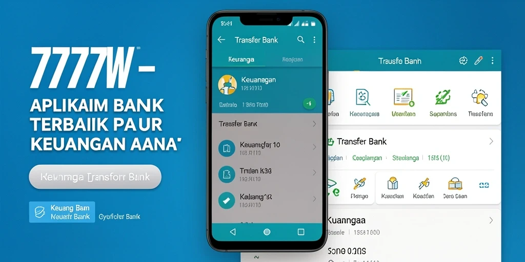 Antarmuka user-friendly aplikasi 7777W untuk Transfer Bank.