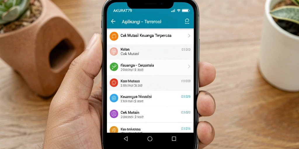 Screenshot utama AKURAT79 menampilkan antarmuka cek mutasi yang informatif.