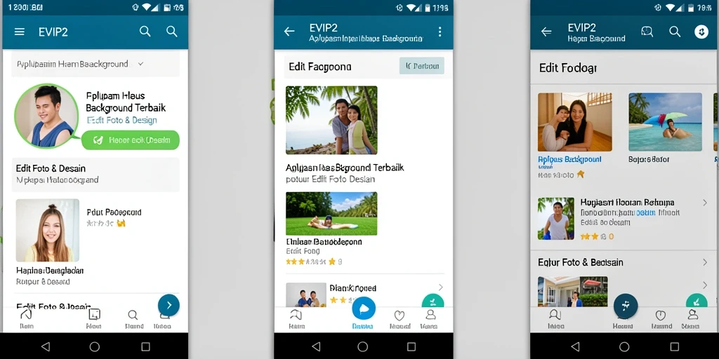 Antarmuka pengguna EVIP2 yang menarik dan fungsional untuk hapus background.