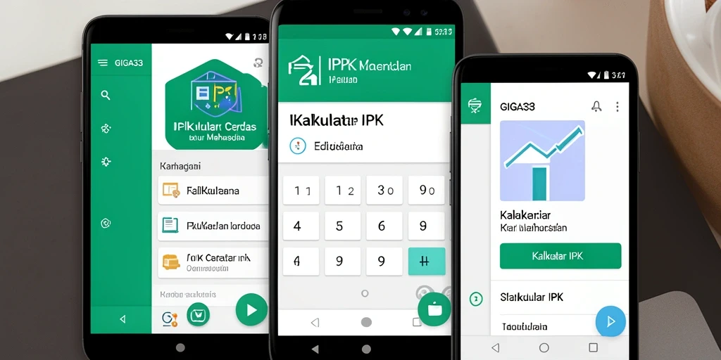 Antarmuka GIGA33 yang sederhana dan fungsional untuk Kalkulator IPK.