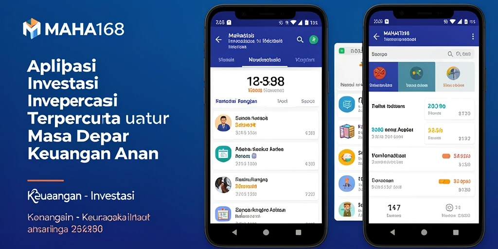 Antarmuka aplikasi MAHA168 yang modern dan fungsional.